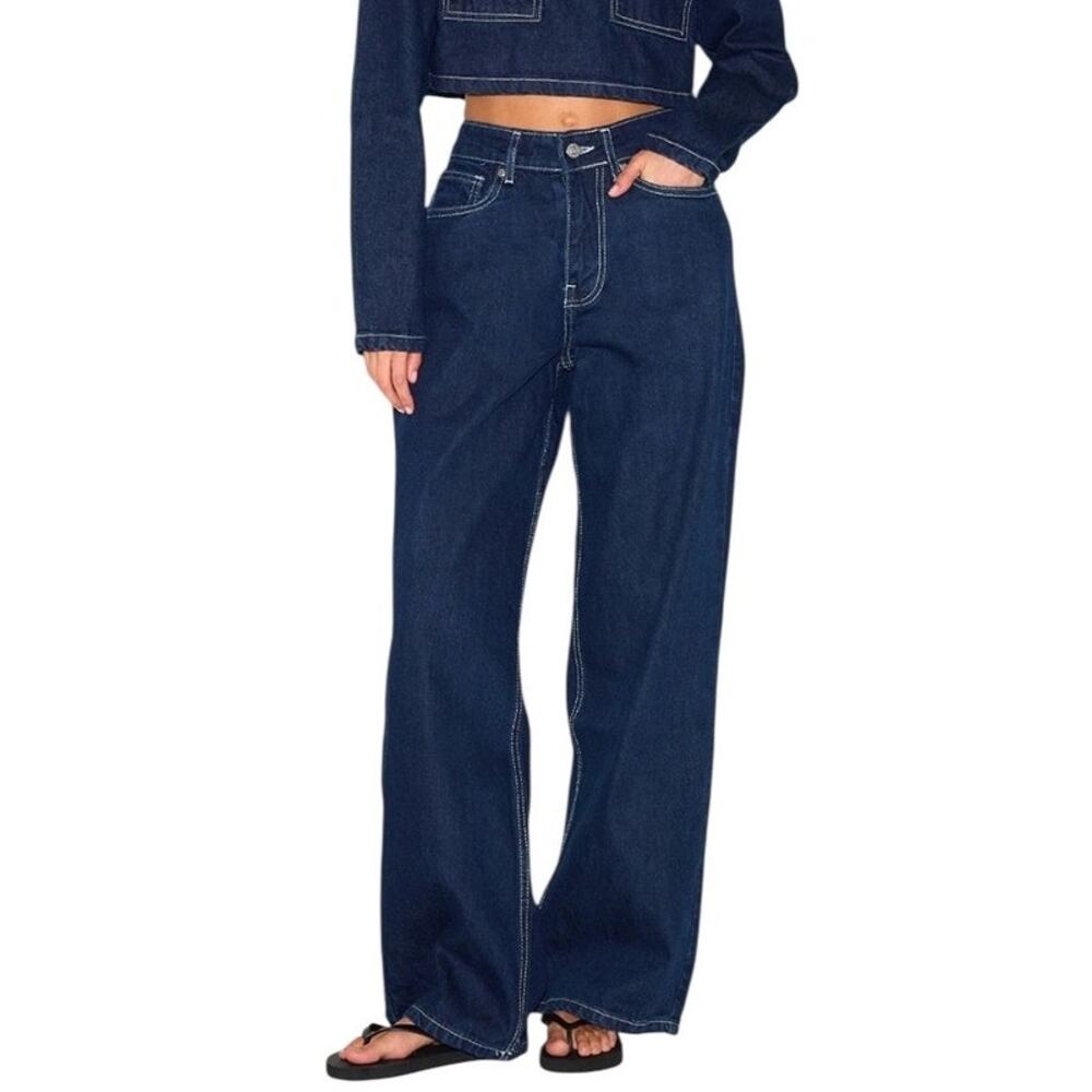 NWT ~ Canana Wide Leg Denim Blue Jeans Retail $79.99 ~ Women's Plus Size 16W